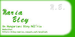 maria bley business card